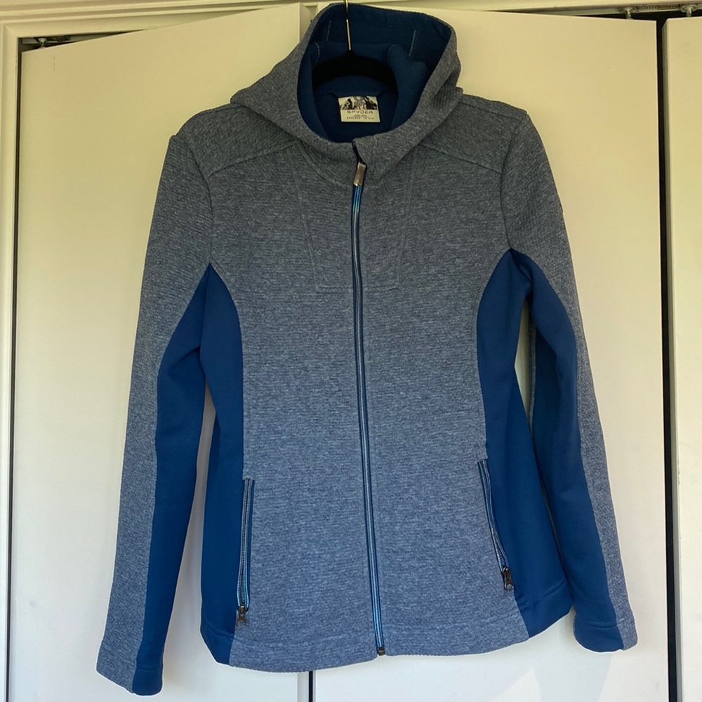 Spyder hooded fleece zip jacket